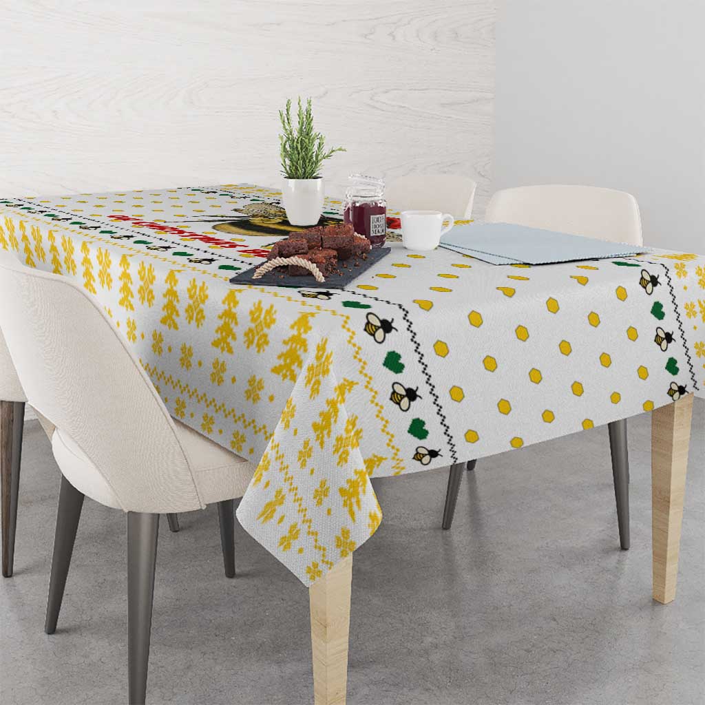 Oh Christmas Bee Bee Christmas Tablecloth Xmas Holiday Patterns - Wonder Print Shop