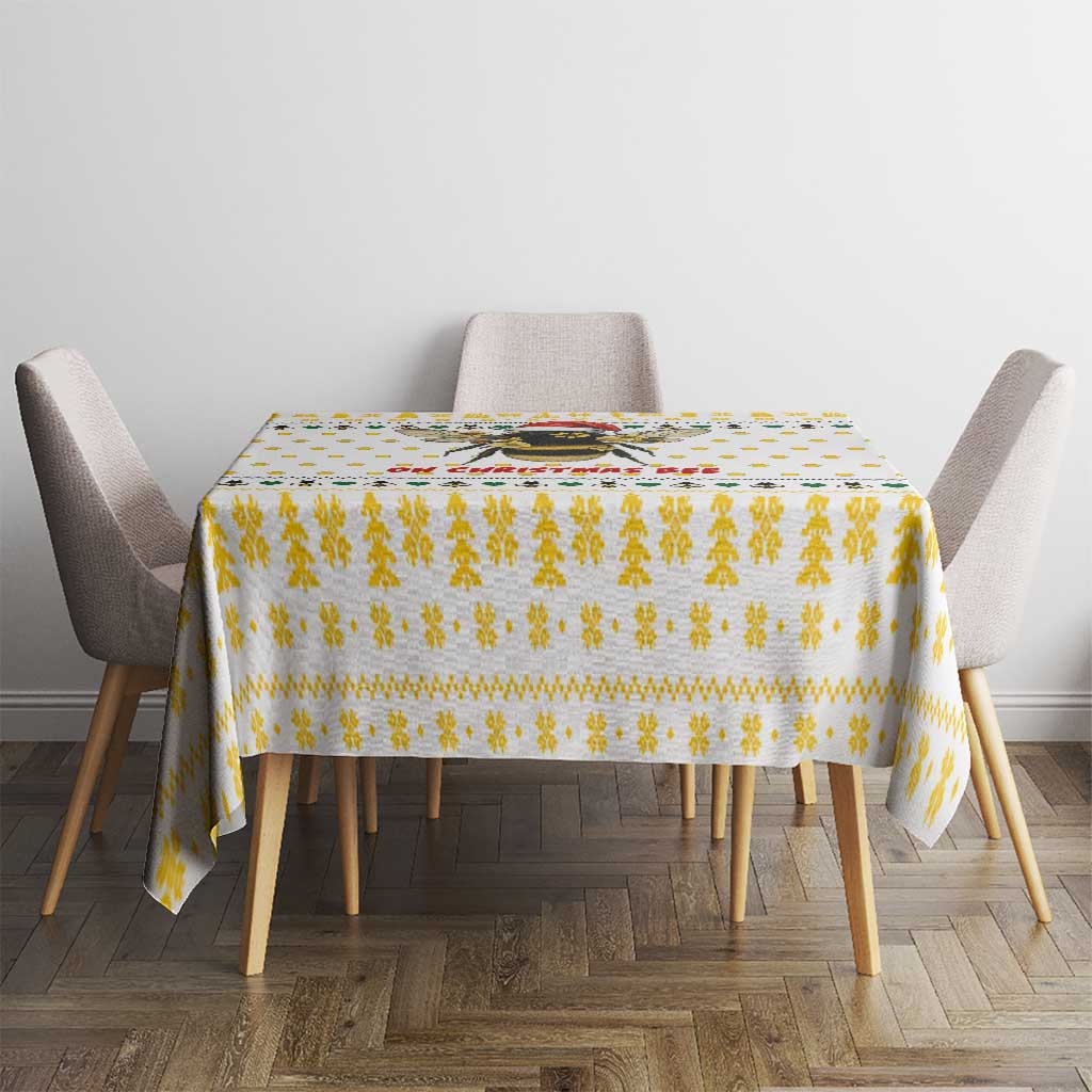 Oh Christmas Bee Bee Christmas Tablecloth Xmas Holiday Patterns - Wonder Print Shop