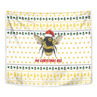 Oh Christmas Bee Bee Christmas Tapestry Xmas Holiday Patterns - Wonder Print Shop