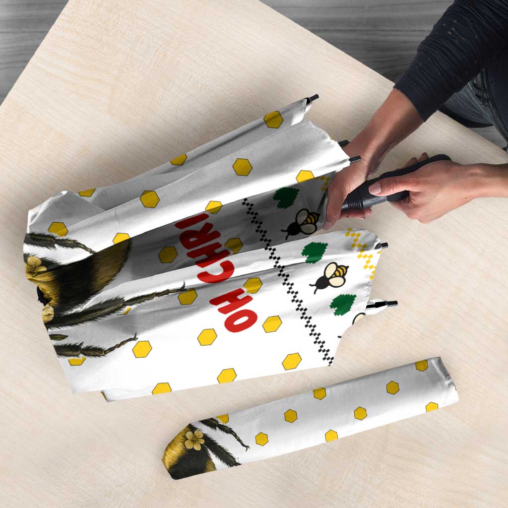 Oh Christmas Bee Bee Christmas Umbrella Xmas Holiday Patterns - Wonder Print Shop