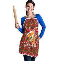 Oh For Fox Sake Christmas Apron Xmas Holiday Patterns - Wonder Print Shop