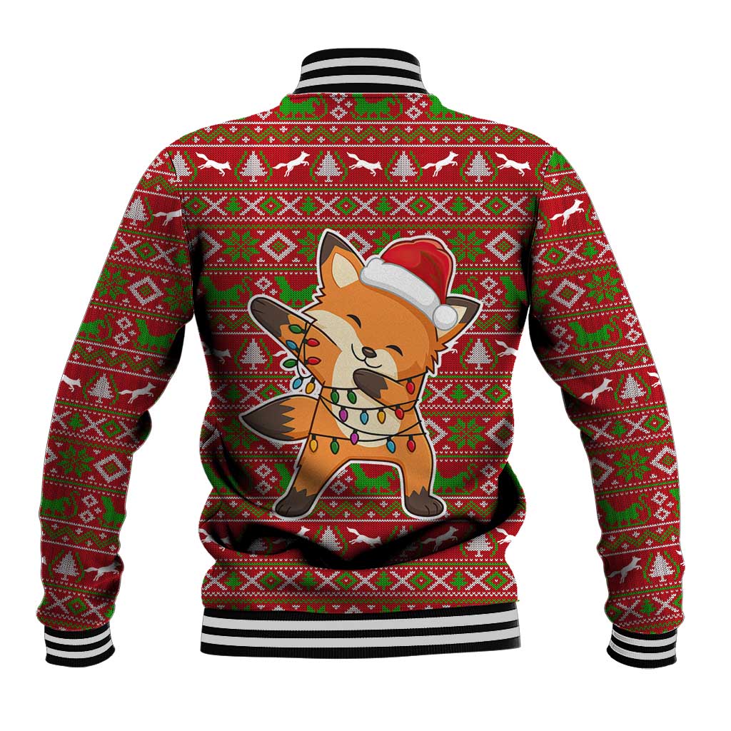 Oh For Fox Sake Christmas Baseball Jacket Xmas Holiday Patterns - Wonder Print Shop