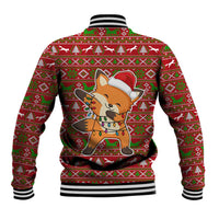 Oh For Fox Sake Christmas Baseball Jacket Xmas Holiday Patterns - Wonder Print Shop