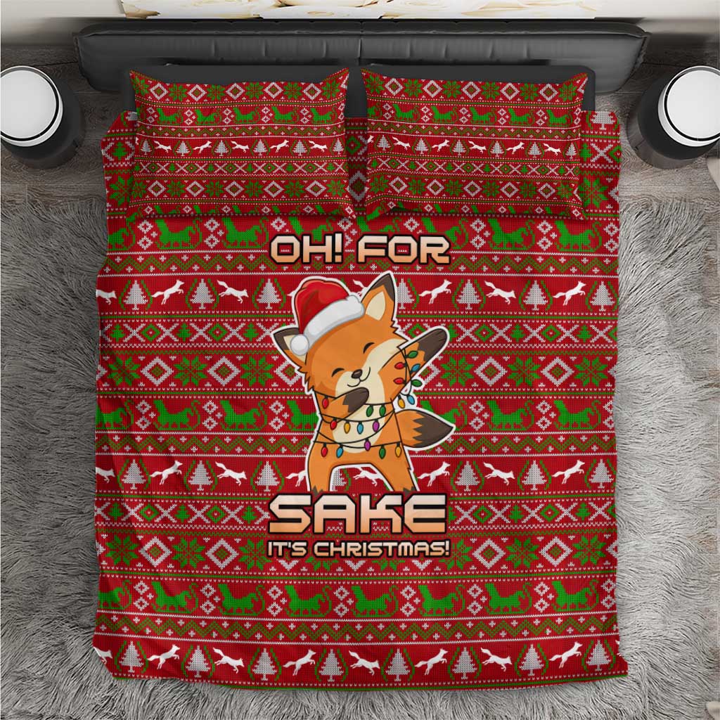 Oh For Fox Sake Christmas Bedding Set Xmas Holiday Patterns - Wonder Print Shop