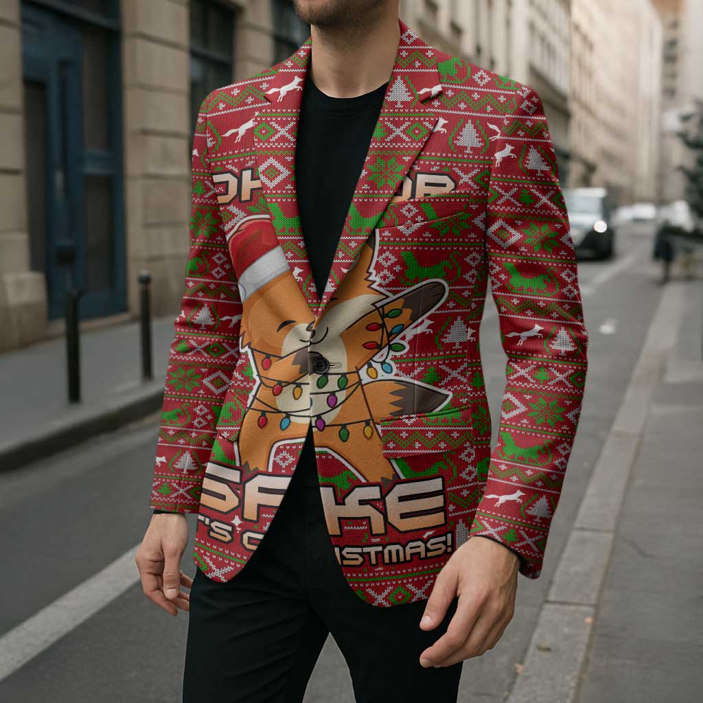 Oh For Fox Sake Christmas Blazer Xmas Holiday Patterns - Wonder Print Shop