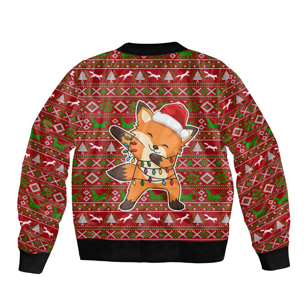 Oh For Fox Sake Christmas Bomber Jacket Xmas Holiday Patterns - Wonder Print Shop