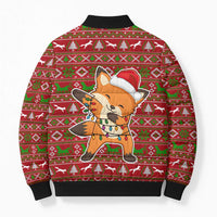 Oh For Fox Sake Christmas Bomber Puffer Jacket Xmas Holiday Patterns - Wonder Print Shop