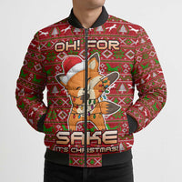 Oh For Fox Sake Christmas Bomber Puffer Jacket Xmas Holiday Patterns - Wonder Print Shop