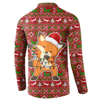 Oh For Fox Sake Christmas Button Sweatshirt Xmas Holiday Patterns - Wonder Print Shop