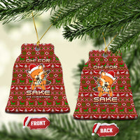 Oh For Fox Sake Christmas Ceramic Ornament Xmas Holiday Patterns - Wonder Print Shop