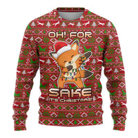 Oh For Fox Sake Christmas Ugly Christmas Sweater Xmas Holiday Patterns - Wonder Print Shop