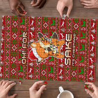 Oh For Fox Sake Christmas Puzzle Xmas Holiday Patterns - Wonder Print Shop