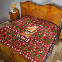 Oh For Fox Sake Christmas Quilt Xmas Holiday Patterns - Wonder Print Shop