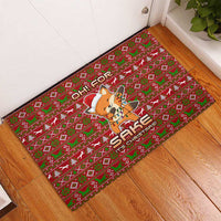 Oh For Fox Sake Christmas Rubber Doormat Xmas Holiday Patterns - Wonder Print Shop
