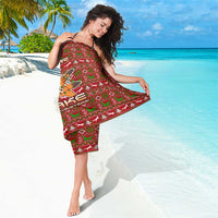 Oh For Fox Sake Christmas Sarong Xmas Holiday Patterns - Wonder Print Shop