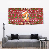 Oh For Fox Sake Christmas Tapestry Xmas Holiday Patterns - Wonder Print Shop