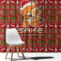 Oh For Fox Sake Christmas Window Curtain Xmas Holiday Patterns - Wonder Print Shop