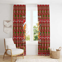 Oh For Fox Sake Christmas Window Curtain Xmas Holiday Patterns - Wonder Print Shop