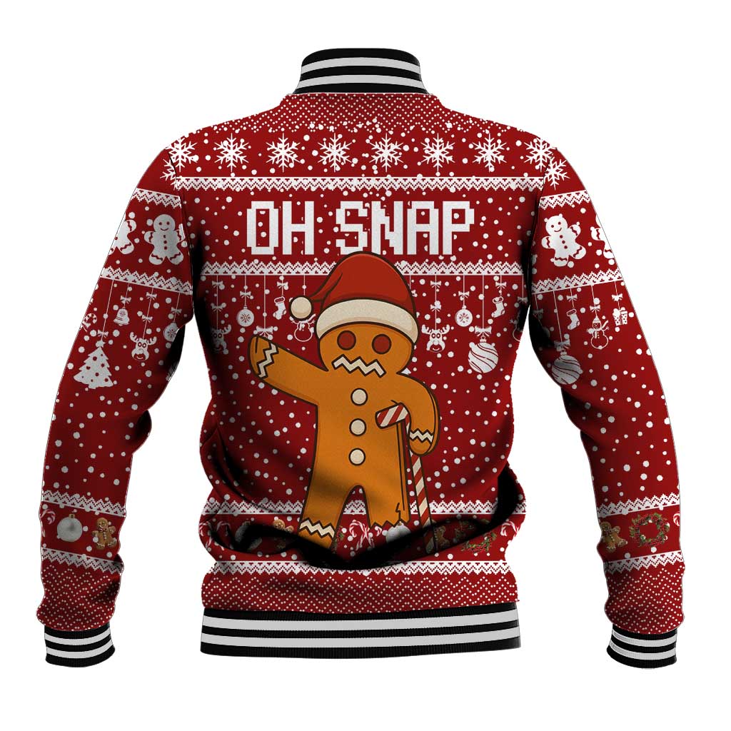 Oh Snap Christmas Baseball Jacket Xmas Holiday Patterns - Wonder Print Shop