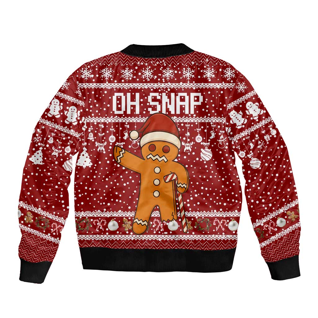 Oh Snap Christmas Bomber Jacket Xmas Holiday Patterns - Wonder Print Shop