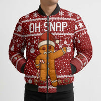 Oh Snap Christmas Bomber Puffer Jacket Xmas Holiday Patterns - Wonder Print Shop
