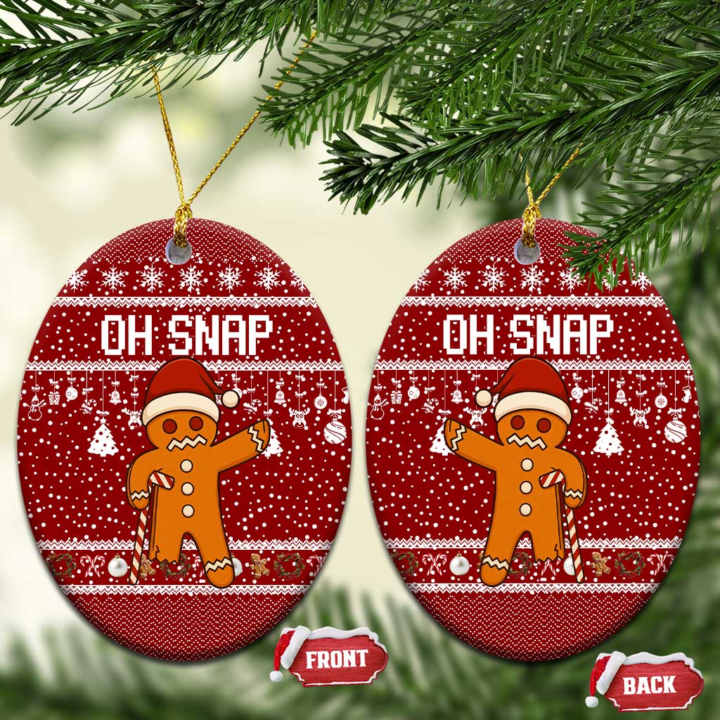 Oh Snap Christmas Ceramic Ornament Xmas Holiday Patterns - Wonder Print Shop