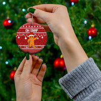 Oh Snap Christmas Ceramic Ornament Xmas Holiday Patterns - Wonder Print Shop