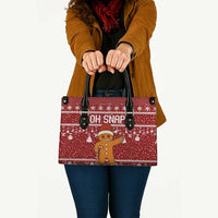 Oh Snap Christmas Leather Bag Xmas Holiday Patterns - Wonder Print Shop