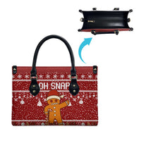 Oh Snap Christmas Leather Bag Xmas Holiday Patterns - Wonder Print Shop