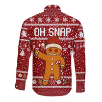 Oh Snap Christmas Long Sleeve Button Shirt Xmas Holiday Patterns - Wonder Print Shop