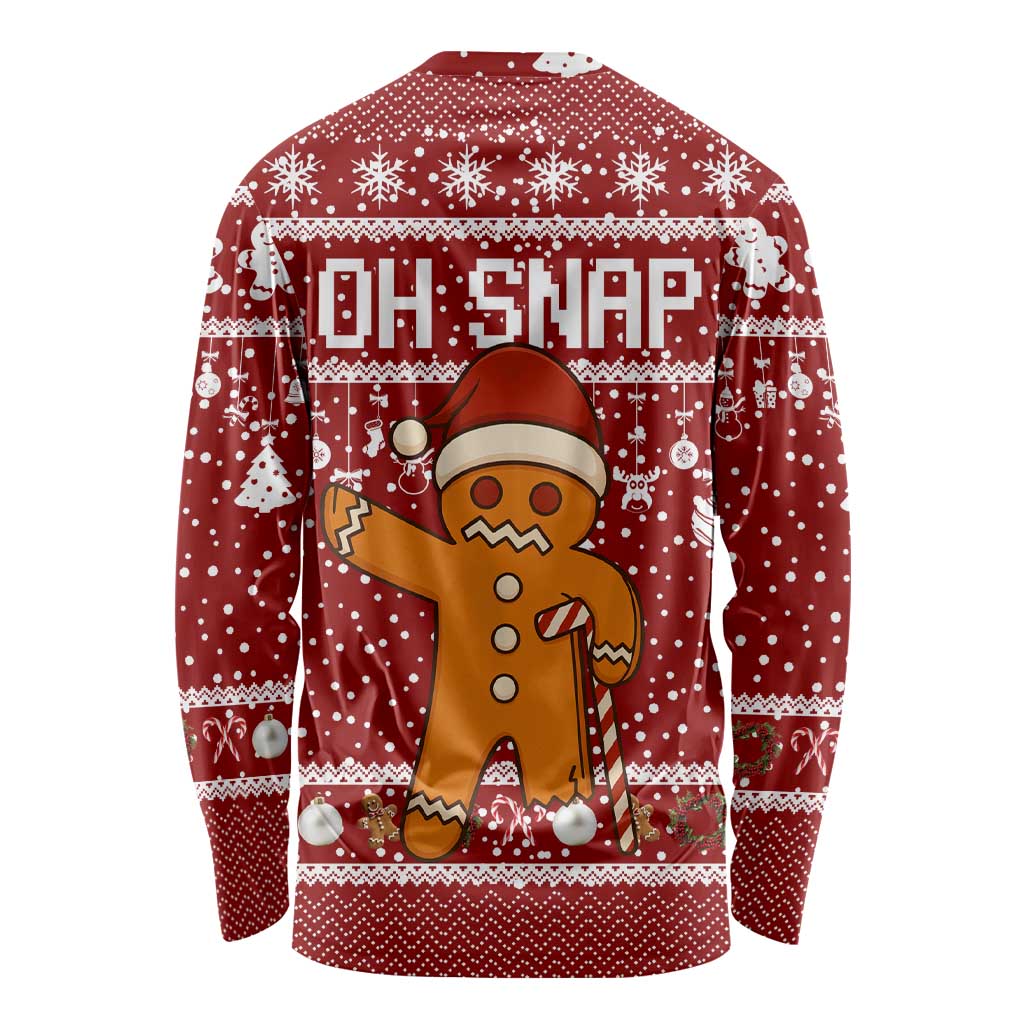 Oh Snap Christmas Long Sleeve Shirt Xmas Holiday Patterns - Wonder Print Shop