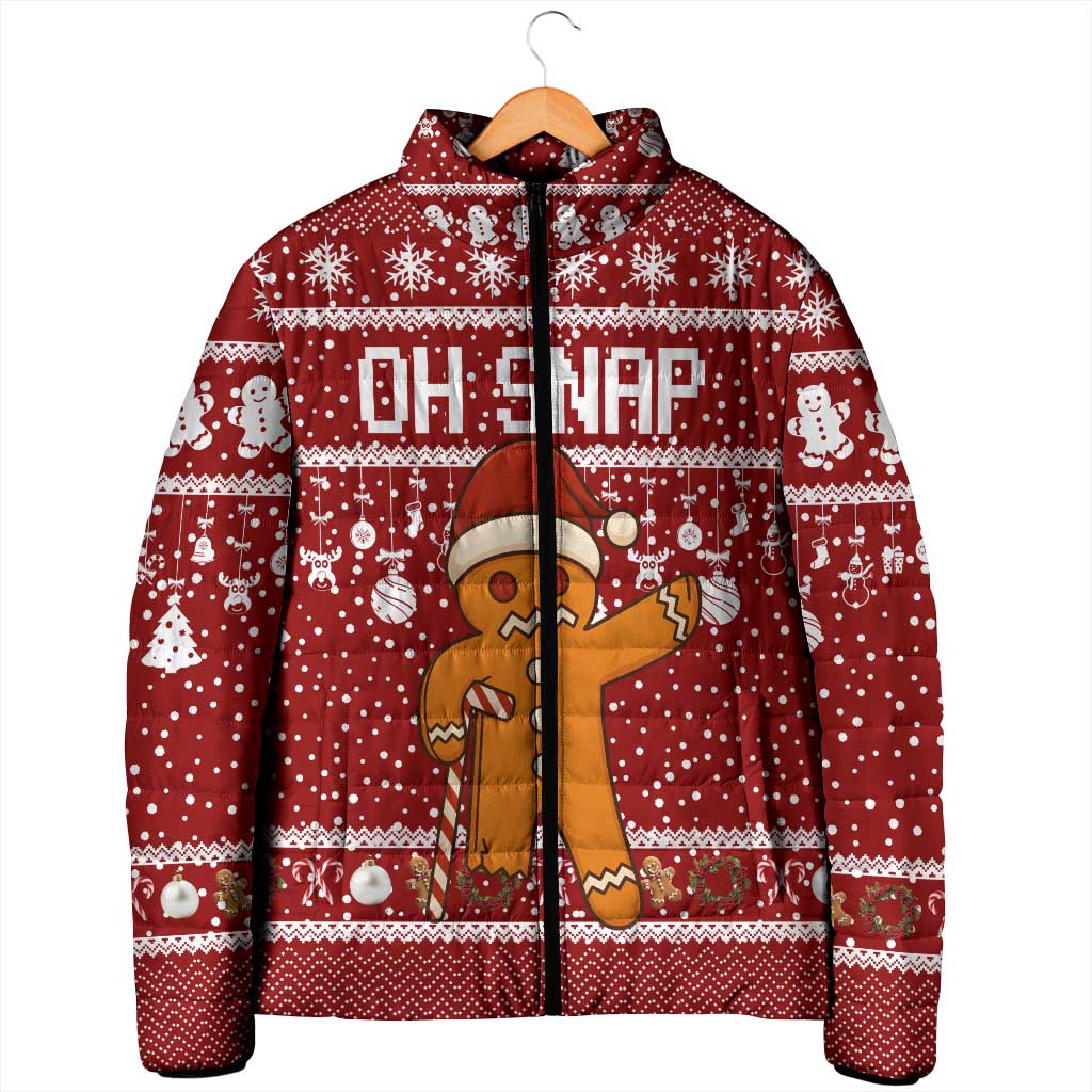 Oh Snap Christmas Padded Jacket Xmas Holiday Patterns - Wonder Print Shop