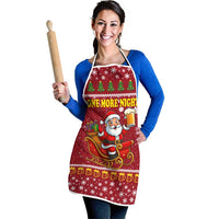 One More Night Santa Beer Christmas Apron Xmas Holiday Patterns - Wonder Print Shop