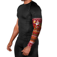 One More Night Santa Beer Christmas Arm Sleeves Xmas Holiday Patterns - Wonder Print Shop