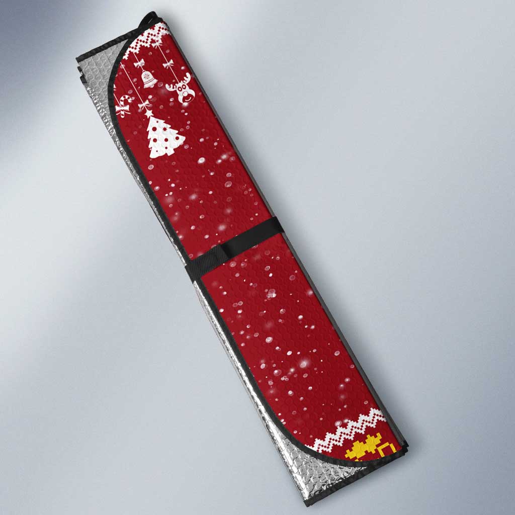 One More Night Santa Beer Christmas Auto Sun Shade Xmas Holiday Patterns - Wonder Print Shop