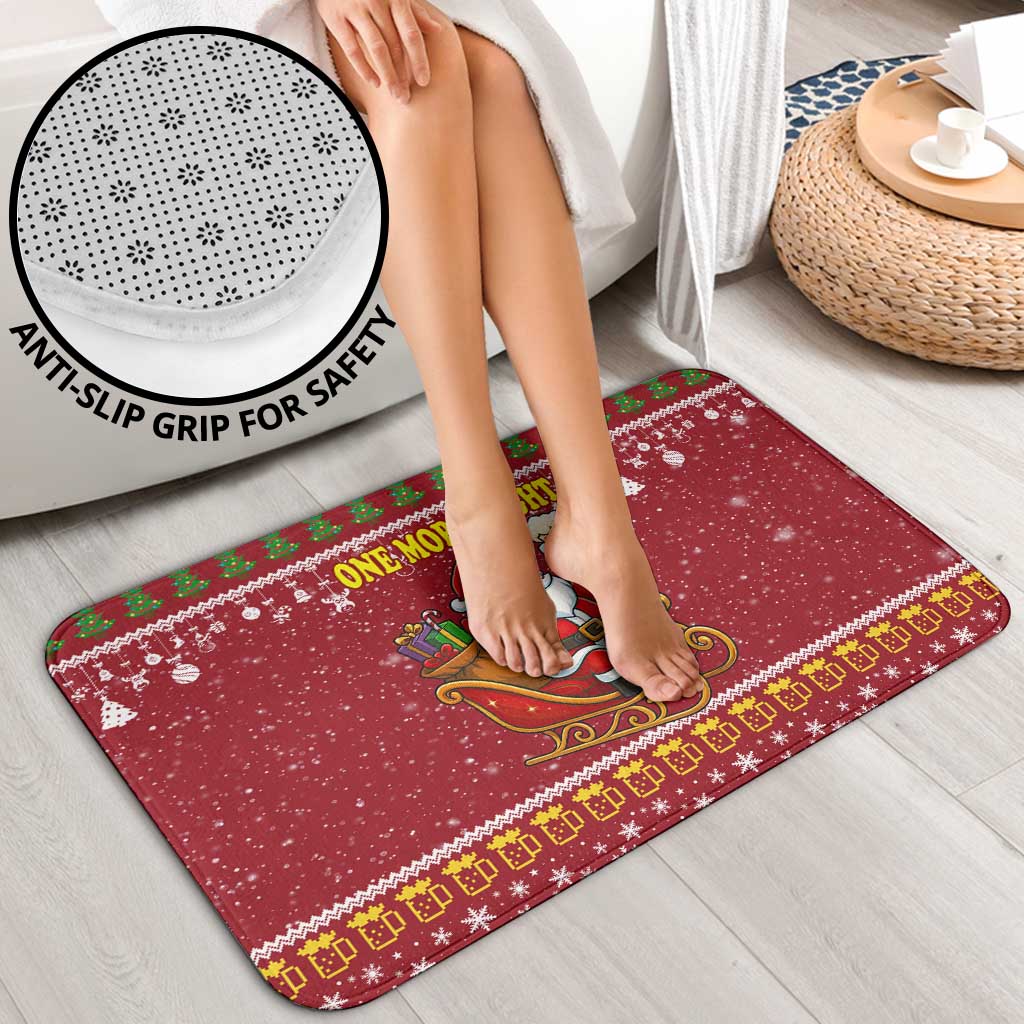 One More Night Santa Beer Christmas Bathroom Set Xmas Holiday Patterns - Wonder Print Shop