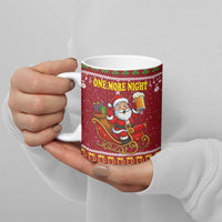 One More Night Santa Beer Christmas Ceramic Mug Xmas Holiday Patterns - Wonder Print Shop