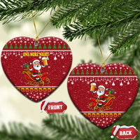 One More Night Santa Beer Christmas Ceramic Ornament Xmas Holiday Patterns - Wonder Print Shop