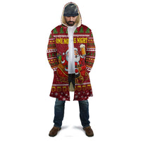 One More Night Santa Beer Christmas Cloak Xmas Holiday Patterns - Wonder Print Shop