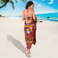 One More Night Santa Beer Christmas Sarong Xmas Holiday Patterns - Wonder Print Shop