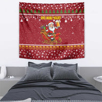 One More Night Santa Beer Christmas Tapestry Xmas Holiday Patterns - Wonder Print Shop