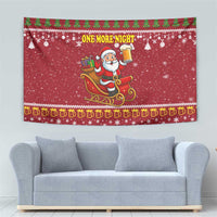 One More Night Santa Beer Christmas Tapestry Xmas Holiday Patterns - Wonder Print Shop