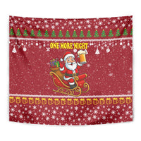 One More Night Santa Beer Christmas Tapestry Xmas Holiday Patterns - Wonder Print Shop