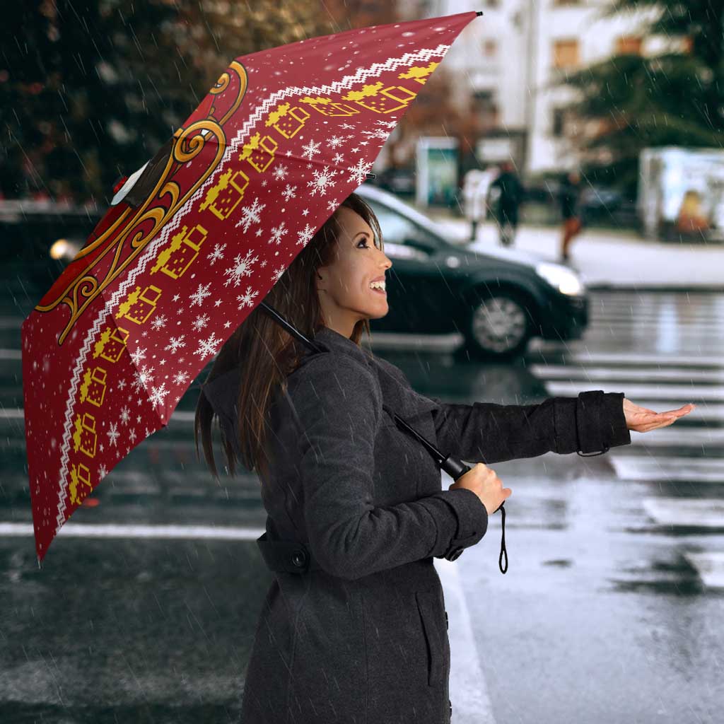 One More Night Santa Beer Christmas Umbrella Xmas Holiday Patterns - Wonder Print Shop