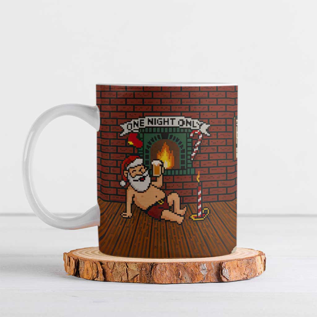 One Night Only Christmas Ceramic Mug Xmas Holiday Patterns - Wonder Print Shop