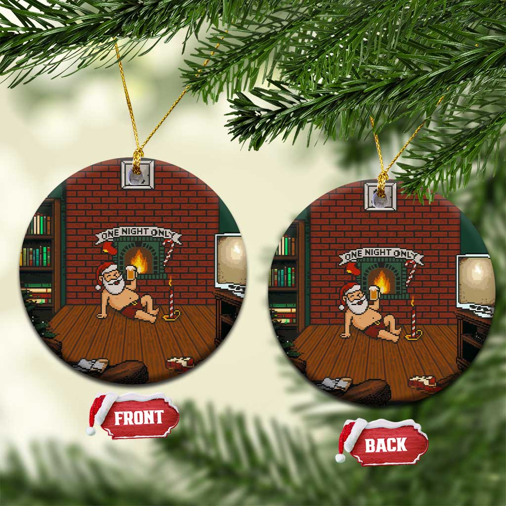 One Night Only Christmas Ceramic Ornament Xmas Holiday Patterns - Wonder Print Shop