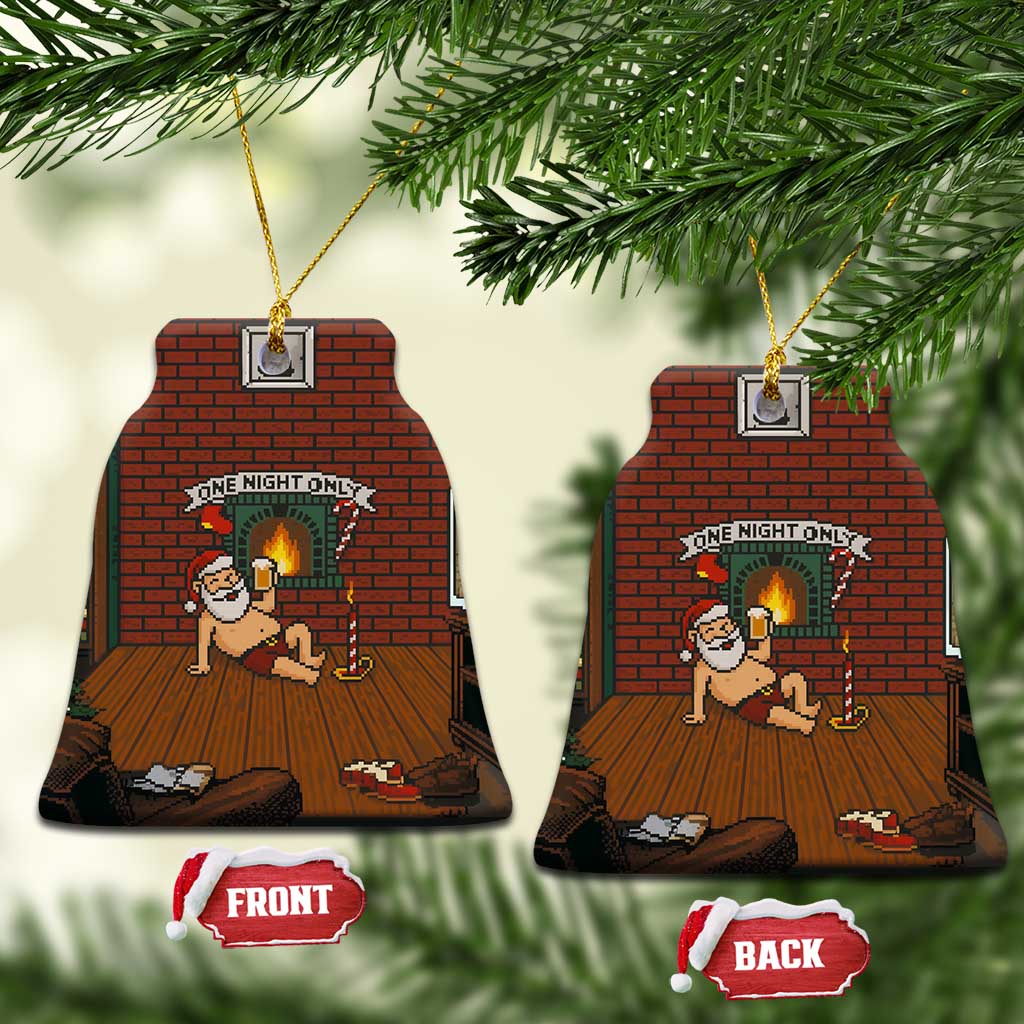 One Night Only Christmas Ceramic Ornament Xmas Holiday Patterns - Wonder Print Shop