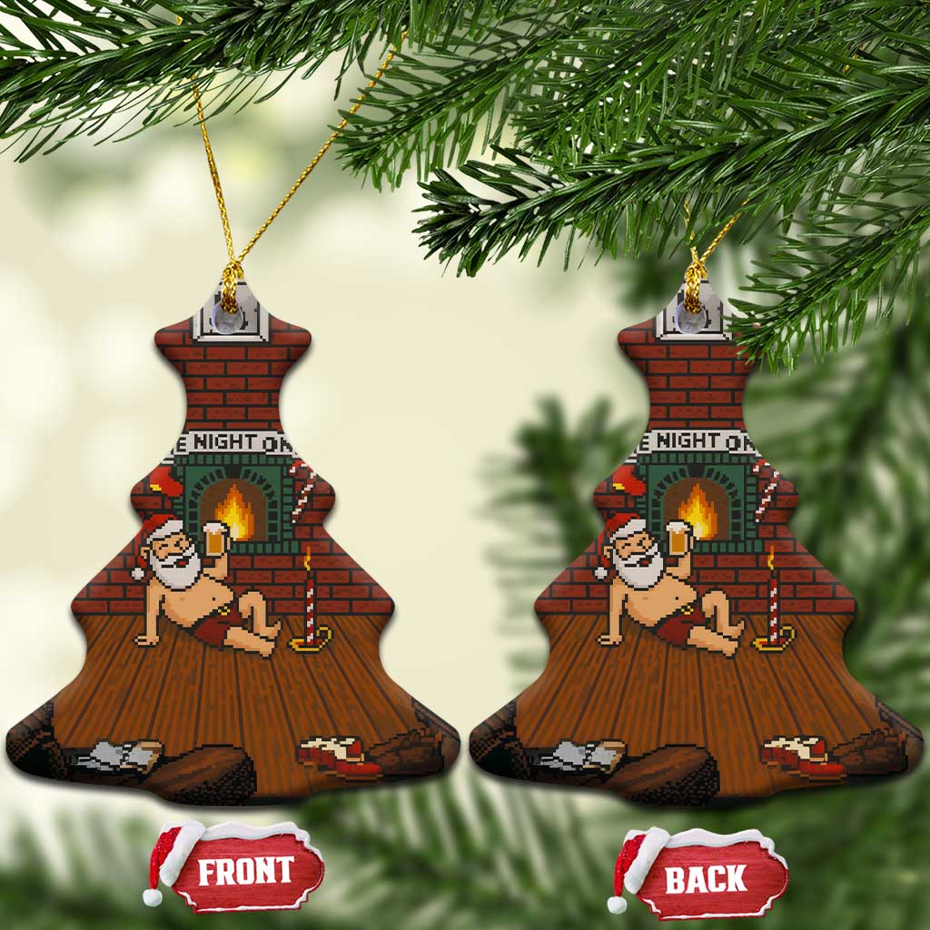One Night Only Christmas Ceramic Ornament Xmas Holiday Patterns - Wonder Print Shop
