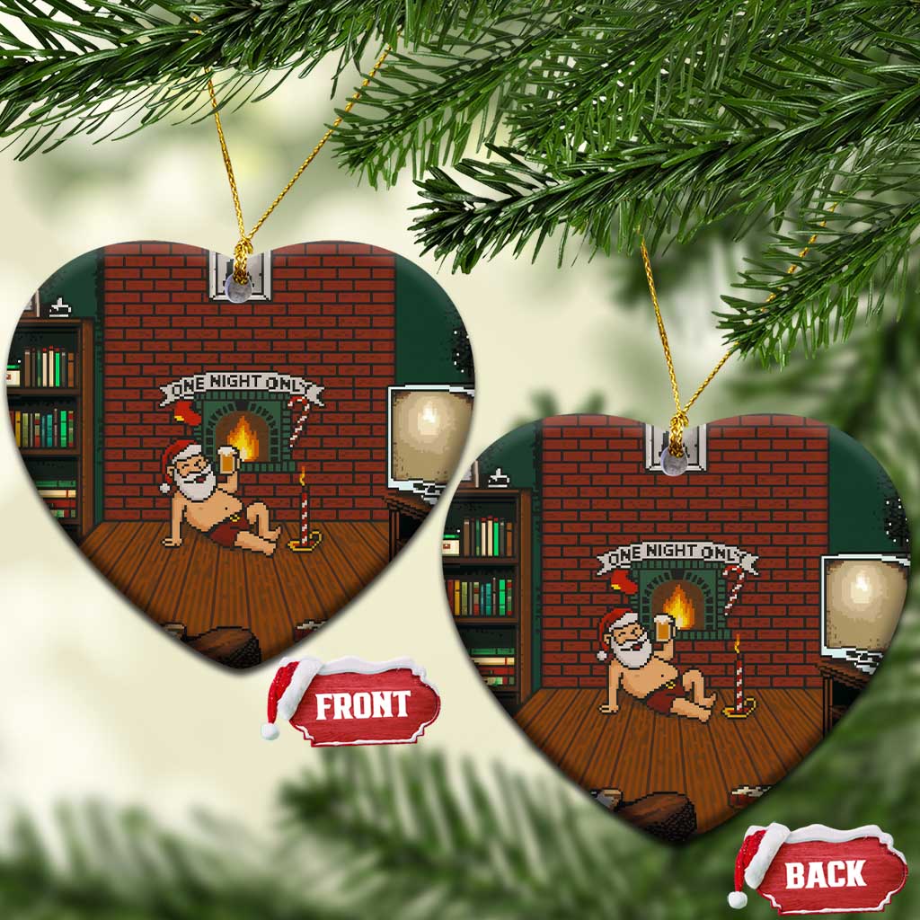 One Night Only Christmas Ceramic Ornament Xmas Holiday Patterns - Wonder Print Shop