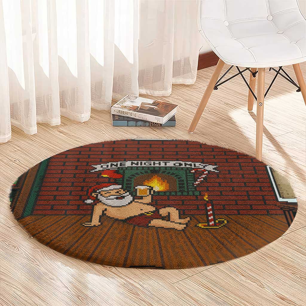 One Night Only Christmas Round Carpet Xmas Holiday Patterns - Wonder Print Shop